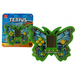 Tauriņa formas elektroniskā spēle "Tetris", zaļa