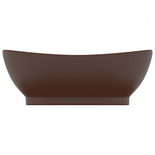 Izlietne, 58,5x39 cm, ovāla, matēta tumši brūna keramika