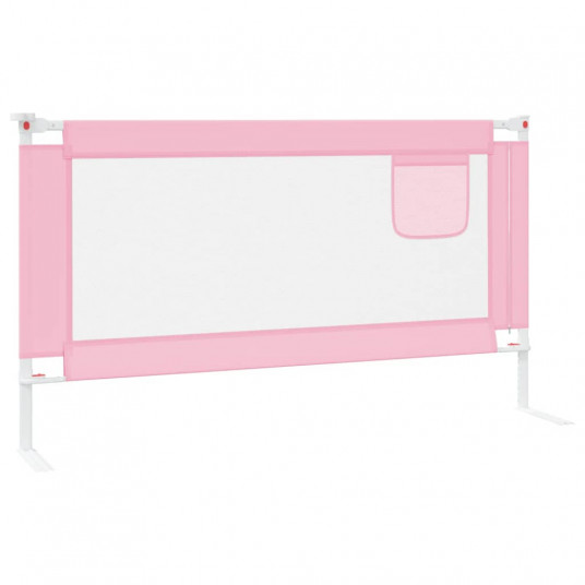 Bērnu gultas aizsargbarjera, rozā, 150x25 cm, audums