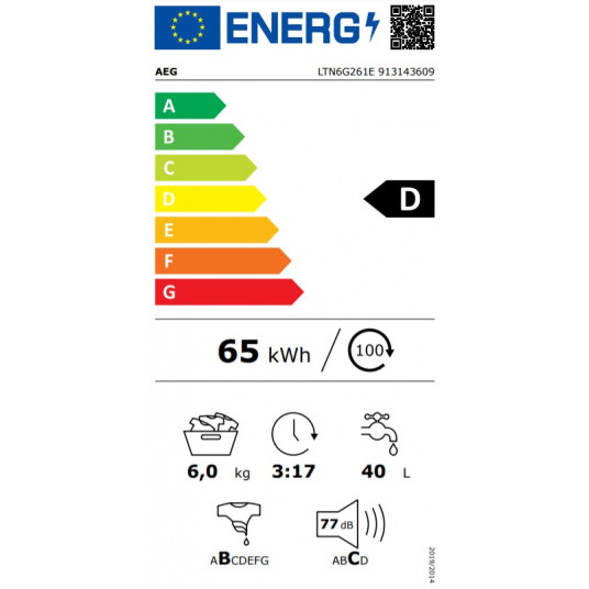 Veļas mašīna AEG LTN6G261E