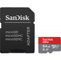 SanDisk Ultra MicroSDXC 64GB + SD Adap. 120MB/s A1 Black