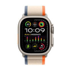 Viedpulkstenis Apple Watch Ultra 2 GPS + Cellular, 49mm Titanium Case with Orange/Beige Trail Loop - M/L MRF23UL/A