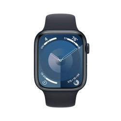 Viedpulkstenis Apple Watch Series 9 GPS 45mm Midnight Aluminium Case with Midnight Sport Band - S/M MR993ET/A