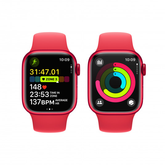 Viedpulkstenis Apple Watch Series 9 GPS 41mm (PRODUCT)RED Aluminium Case with (PRODUCT)RED Sport Band - M/L MRXH3ET/A