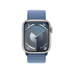 Viedpulkstenis Apple Watch Series 9 GPS 41mm Silver Aluminium Case with Winter Blue Sport Loop MR923ET/A