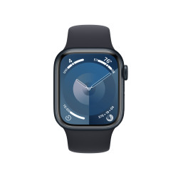 Viedpulkstenis Apple Watch Series 9 GPS 41mm Midnight Aluminium Case with Midnight Sport Band - M/L MR8X3ET/A