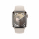 Viedpulkstenis Apple Watch Series 9 GPS 41mm Starlight Aluminium Case with Starlight Sport Band - M/L MR8U3ET/A