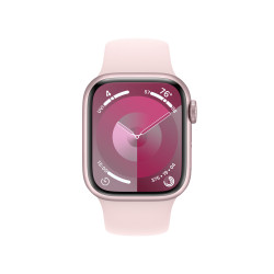 Viedpulkstenis Apple Watch Series 9 GPS 41mm Pink Aluminium Case with Light Pink Sport Band - S/M MR933ET/A