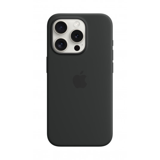 Vāciņš Apple Iphone 15 Pro Silicone Case with MagSafe - Black