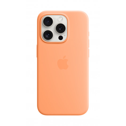 Vāciņš Apple Iphone 15 Pro Silicone Case with MagSafe - Orange Sorbet