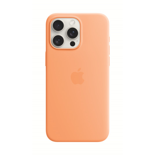 Vāciņš Apple Iphone 15 Pro Max Silicone Case with MagSafe - Orange Sorbet