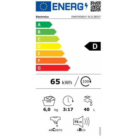 Veļas mašīna ELECTROLUX EW6TN5061F 