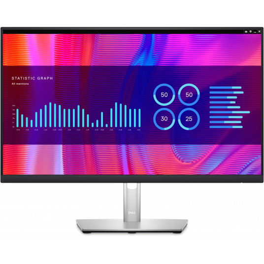 Dell USB-C centrmezgla monitors P2423DE 23,8 collas, IPS, QHD, 2560 x 1440, 16:9, 5 ms, 300 cd/m², melns, 60 Hz, HDMI portu skaits 1