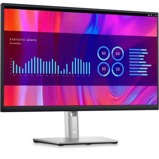 Dell USB-C centrmezgla monitors P2423DE 23,8 collas, IPS, QHD, 2560 x 1440, 16:9, 5 ms, 300 cd/m², melns, 60 Hz, HDMI portu skaits 1