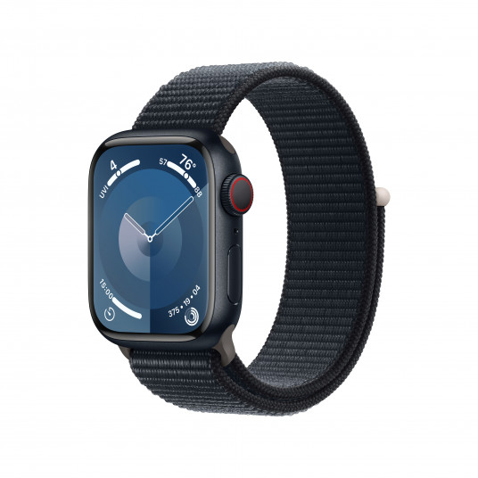 Viedpulkstenis Apple Watch Series 9 GPS + Cellular 41mm Midnight Aluminium Case with Midnight Sport Loop MRHU3ET/A