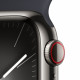 Viedpulkstenis Apple Watch Series 9 GPS + Cellular 41mm Graphite Stainless Steel Case with Midnight Sport Band - S/M MRJ83ET/A