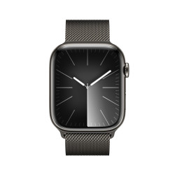 Viedpulkstenis Apple Watch Series 9 GPS + Cellular 45mm Graphite Stainless Steel Case with Graphite Milanese Loop MRMX3ET/A