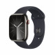 Viedpulkstenis Apple Watch Series 9 GPS + Cellular 45mm Graphite Stainless Steel Case with Midnight Sport Band - M/L MRMW3ET/A