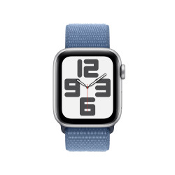 Viedpulkstenis Apple Watch SE GPS 40mm Silver Aluminium Case with Winter Blue Sport Loop MRE33ET/A