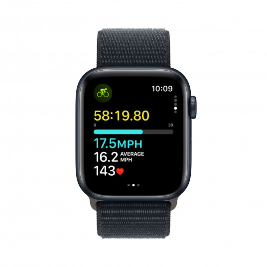 Viedpulkstenis Apple Watch SE GPS 44mm Midnight Aluminium Case with Midnight Sport Loop MREA3ET/A