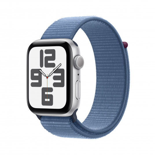Viedpulkstenis Apple Watch SE GPS 44mm Silver Aluminium Case with Winter Blue Sport Loop MREF3ET/A