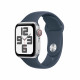 Viedpulkstenis Apple Watch SE GPS + Cellular 40mm Silver Aluminium Case with Storm Blue Sport Band - M/L MRGM3ET/A