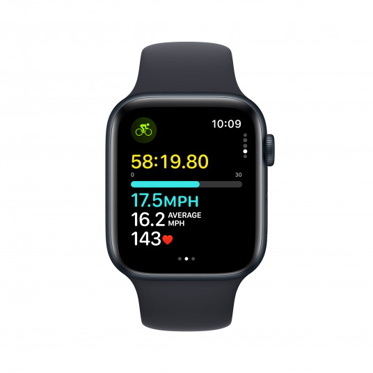 Viedpulkstenis Apple Watch SE GPS + Cellular 44mm Midnight Aluminium Case with Midnight Sport Band - S/M MRH53ET/A
