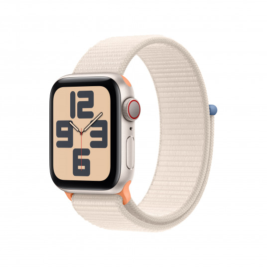 Viedpulkstenis Apple Watch SE GPS + Cellular 40mm Starlight Aluminium Case with Starlight Sport Loop MRG43ET/A