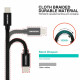 Swissten Textile Universal Quick Charge 3.1 USB-C to USB-C Data and Charging Cable 1.2m Black