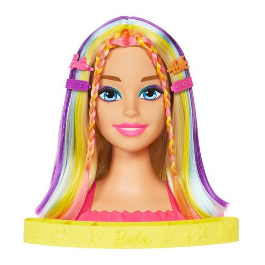 Rainbow Barbie Styling Head - blondi mati
