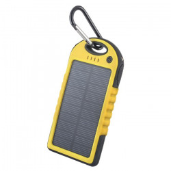 Forever STB-200 Solar Power Bank 5000 mAh Universal Charger for devices 5V 1A + 1A + Micro USB Cable Dzeltens
