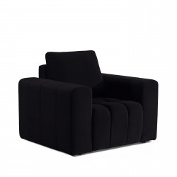 Lazaro krēsls, melns, audums Mat Velvet 99