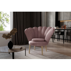 Krēsls Vivien, rozā, audums Mat Velvet 63