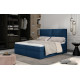 Kontinentālā gulta ar gultas kasti Dzintars 185x210, zils, audums Monolīts 77