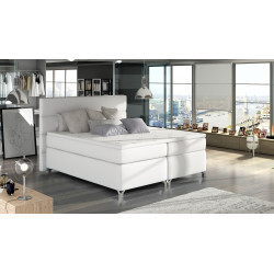 Kontinentālā gulta ar gultas kasti Amadeo 160X200, balts, audums Soft 17