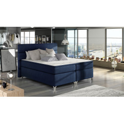 Kontinentālā gulta ar gultas kasti Amadeo 180X200, zils, audums Ontario 81