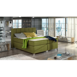 Kontinentālā gulta ar gultas kasti Basilio 180X200, zaļa, audums Rivera 36