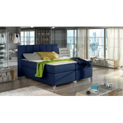Kontinentālā gulta ar gultas kasti Basilio 160X200, zila, audums Soft 09