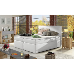 Kontinentālā gulta ar gultas kasti Divalo 160X200, balts, audums Soft 17