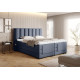 Elektriskā kontinentālā gulta Veras 160x200, zila, audums Poco 40