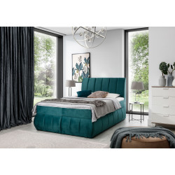 Kontinentālā gulta ar veļas kasti Vincenzo 180X200, zaļa, audums Monolith 37