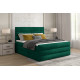 Kontinentālā gulta ar gultas kasti Cande 180x200, zaļa, audums Monolith 37