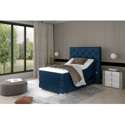 Elektriskā kontinentālā gulta Āboliņš 90x200, zils, audums Monolīts 77