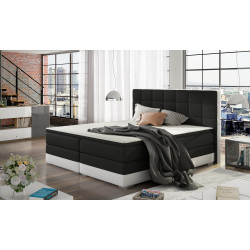 Kontinentālā gulta ar gultas kasti Damaso 140X200, melna, audums Sawana 14, Soft 17