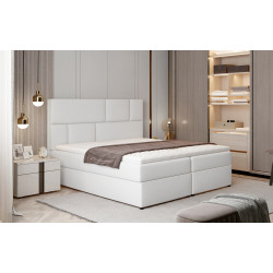 Kontinentālā gulta ar veļas kasti Florence 140x200, balts, audums Soft 17