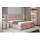 Kontinentālā gulta ar veļas kasti Florence 160x200, rozā, audums Omega 91