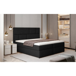 Kontinentālā gulta ar veļas kasti Florence 160x200, melna, audums Sawana 14
