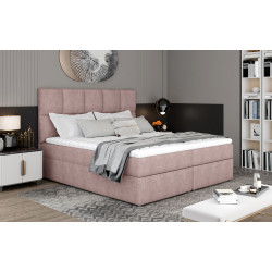 Kontinentālā gulta ar gultas kasti Glossy 165x210, rozā, audums Omega 91