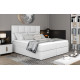 Kontinentālā gulta ar gultas kasti Glossy 185x210, balts, audums Soft 17