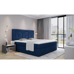 Kontinentālā gulta ar gultas kasti Idris 140x200, zila, audums Monolith 77